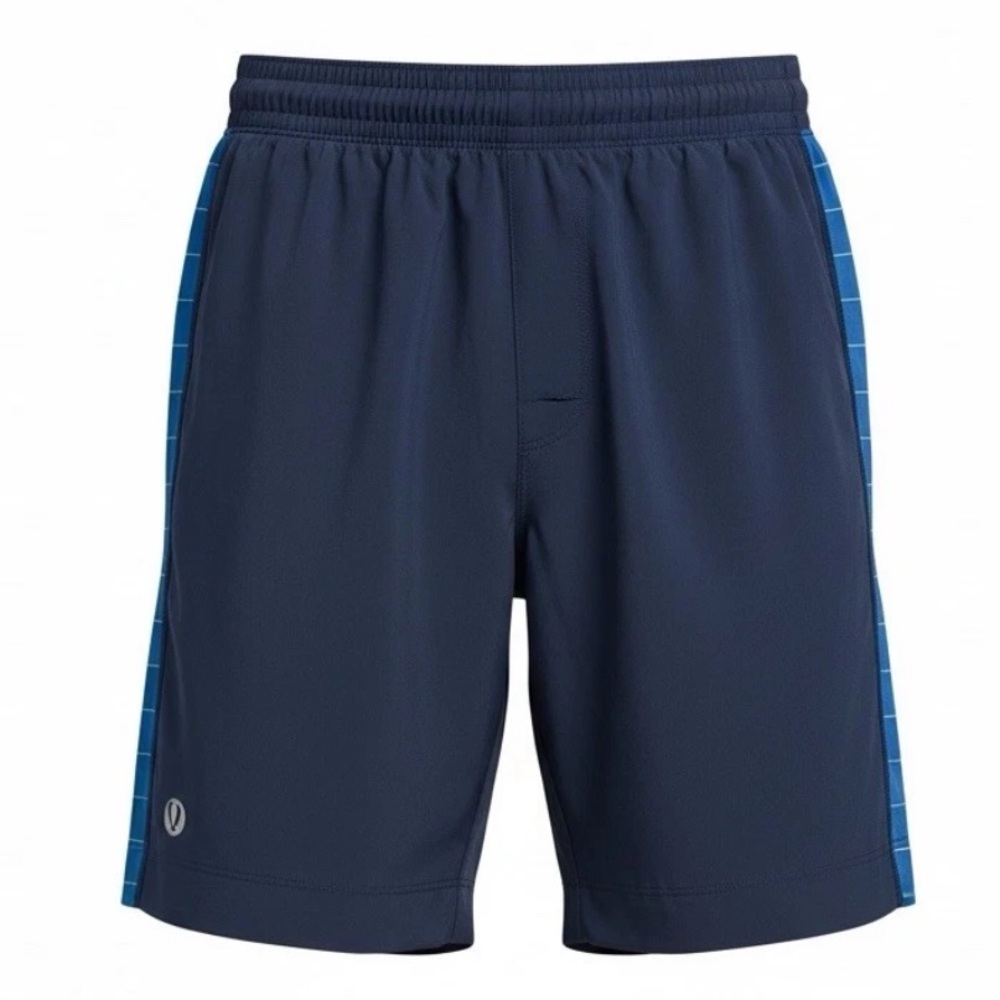 Lululemon Shorts Blue Navy Striped Panel Mens Size Large